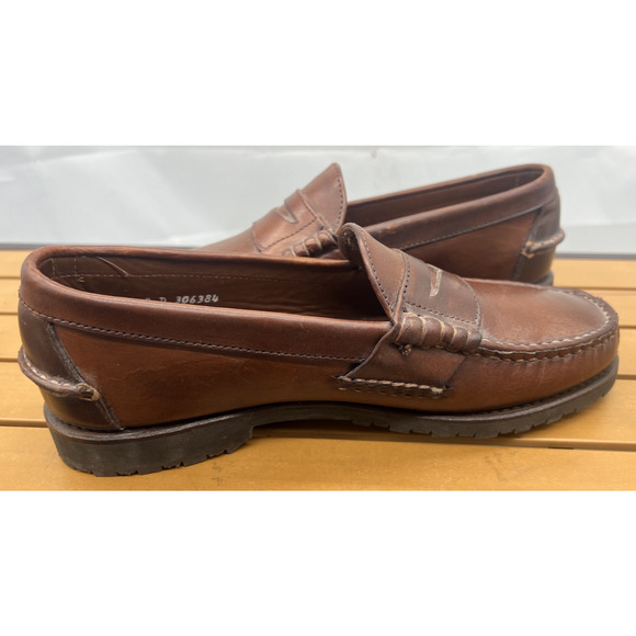 New! Allen Edmonds Rockland Brown Leather Penny Loafers Lug Sole Mens 8 D main image 8